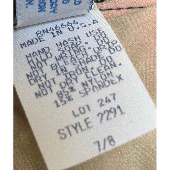 Vintage Barefoot Miss Swimsuit Size 7/8 Bold Tropical Strappy Back Made USA - Picture 5 of 8